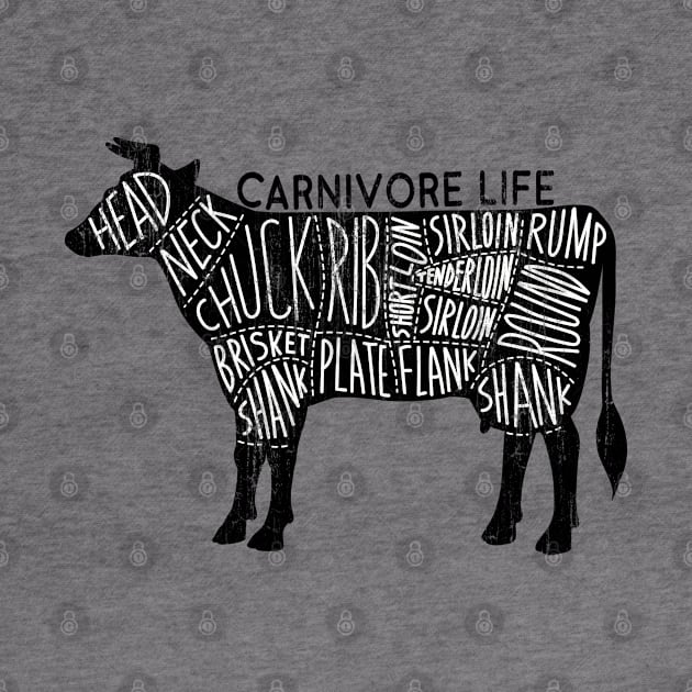 Carnivore Life Cow Cuts by fatbastardshirts